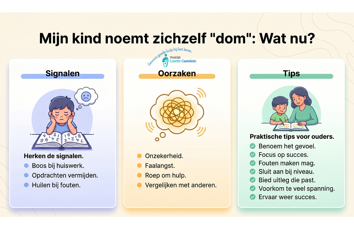 “Ik ben dom”, zegt mijn kind. Is dat normaal?