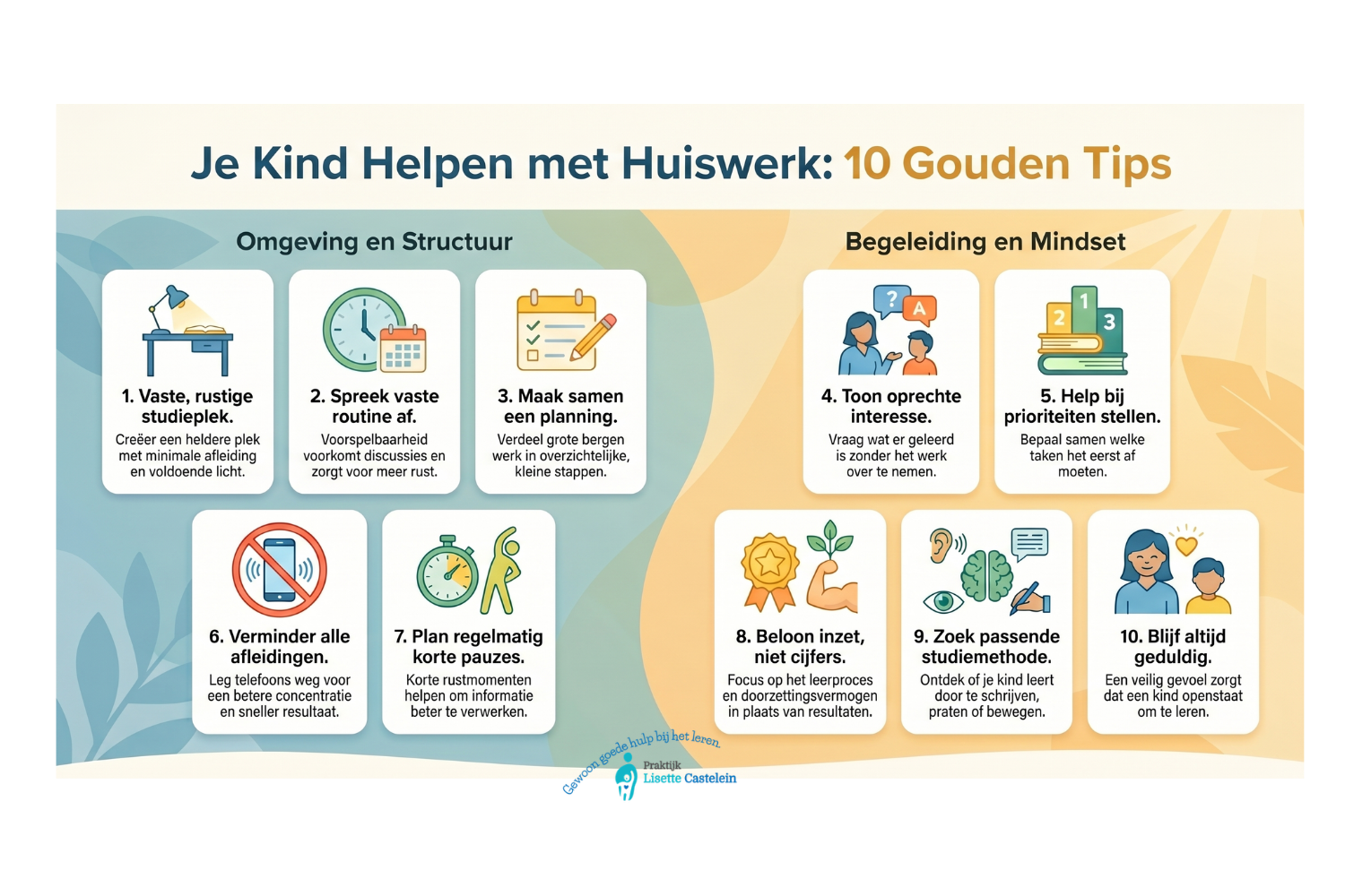 Je kind helpen met huiswerk: 10 gouden tips